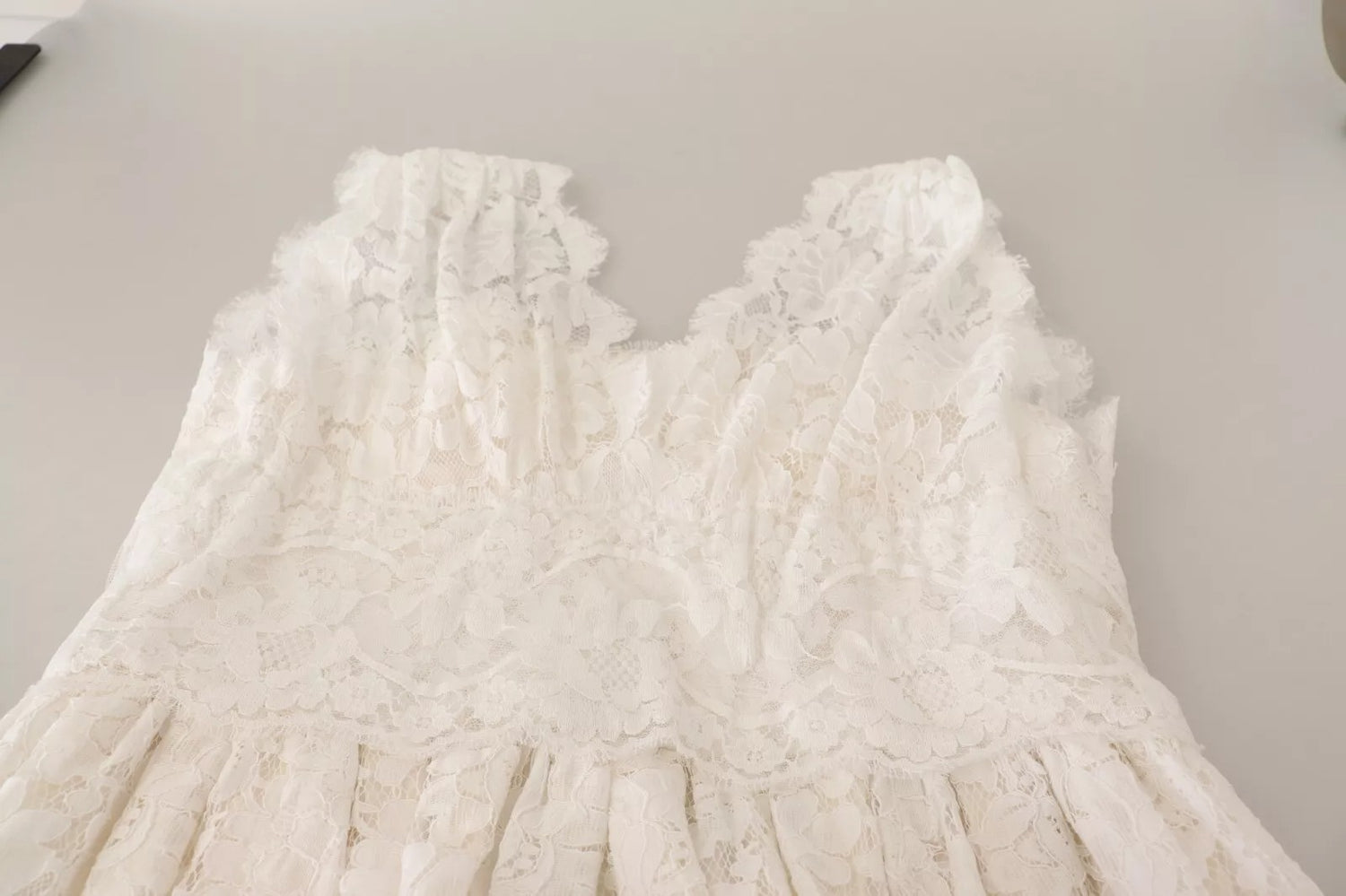 White Flower Lace Corsage Long Maxi Dress