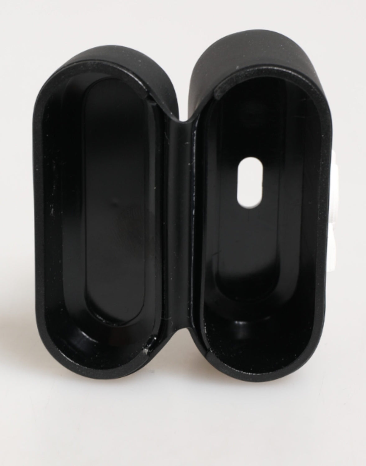 Black White Rubber Embossed Logo Accessory Airpods Case