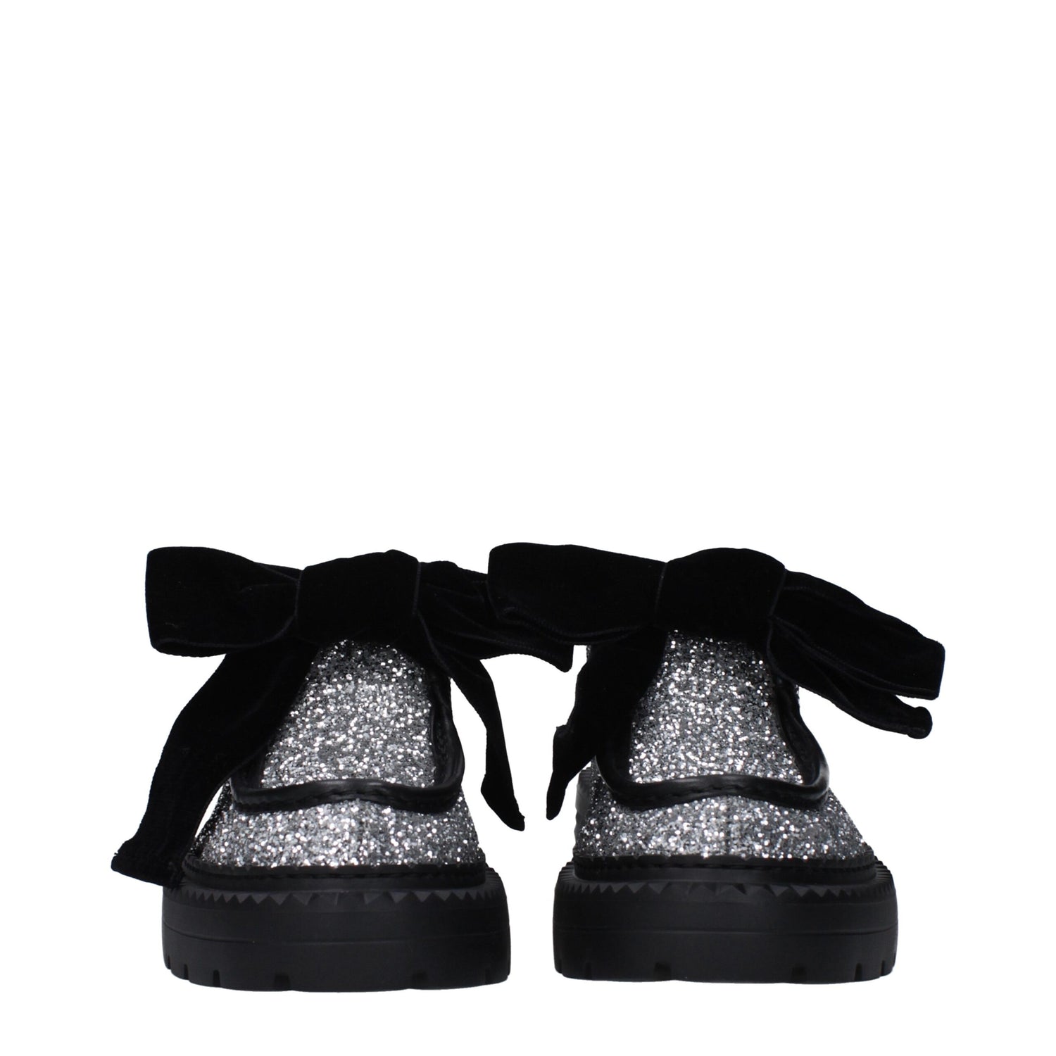 Gray Plastic Slip-On Loafers