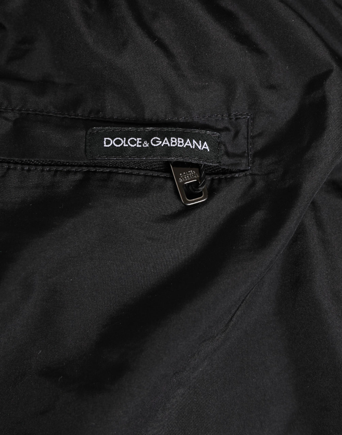 Black White Striped DG Logo Men Short  Swimwear