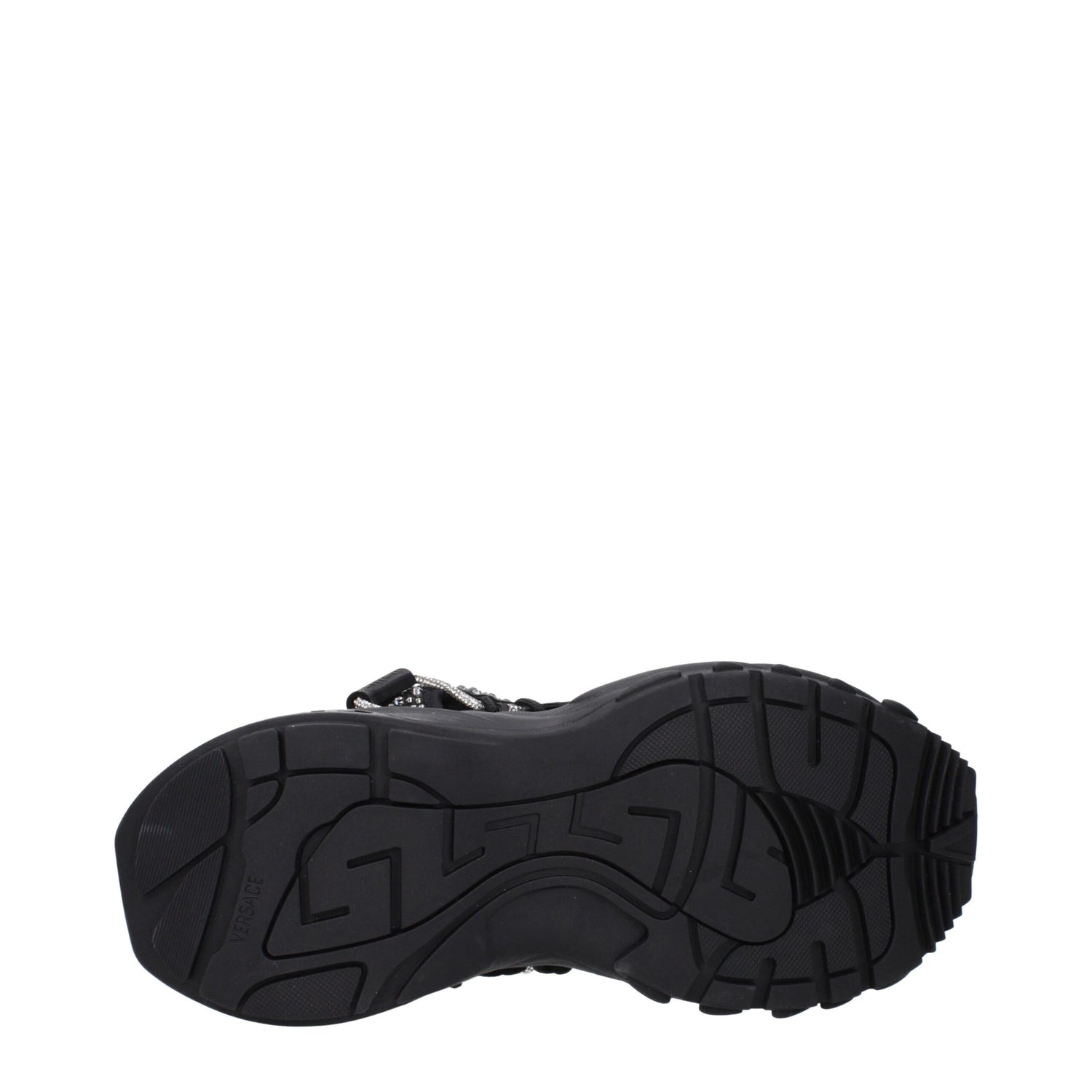 Black Fabric Chunky Sneakers