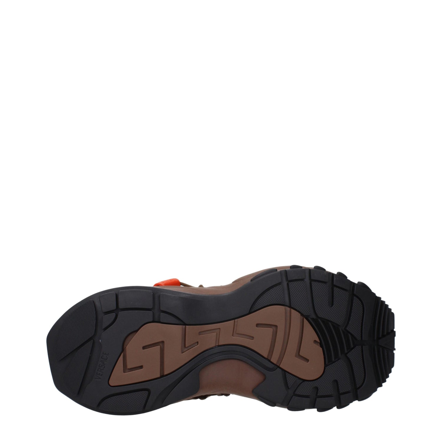 Brown Fabric Athletic Sneakers