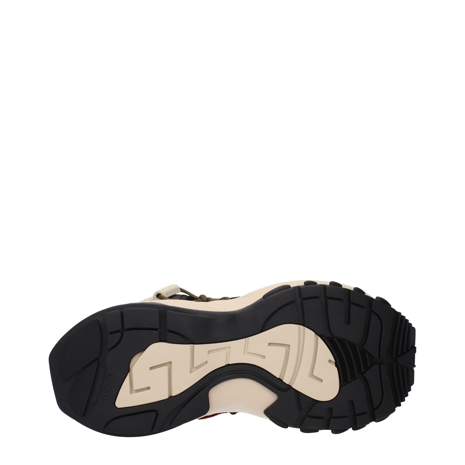 Beige Leather Athletic Sneakers
