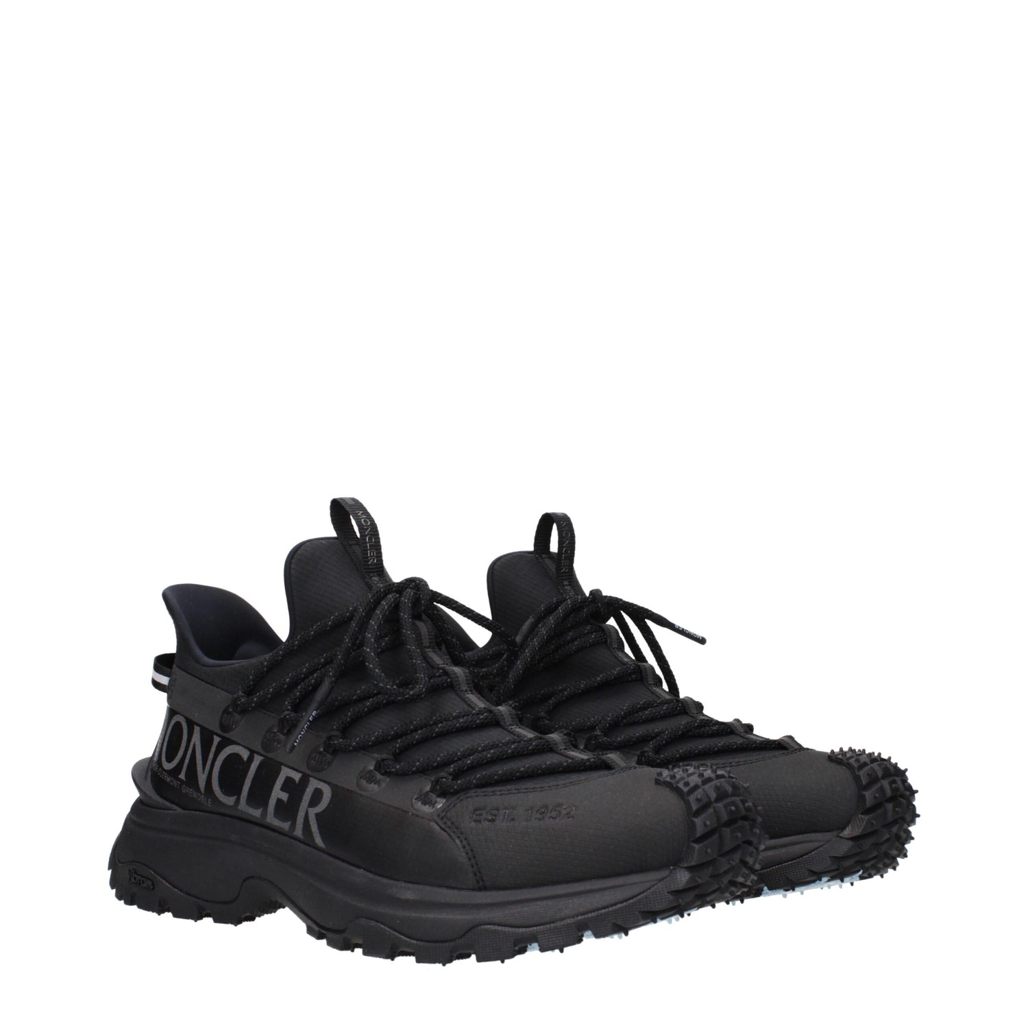 Black Fabric Athletic Sneakers
