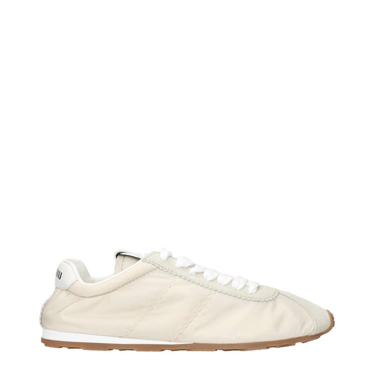 Beige Fabric Low Tops