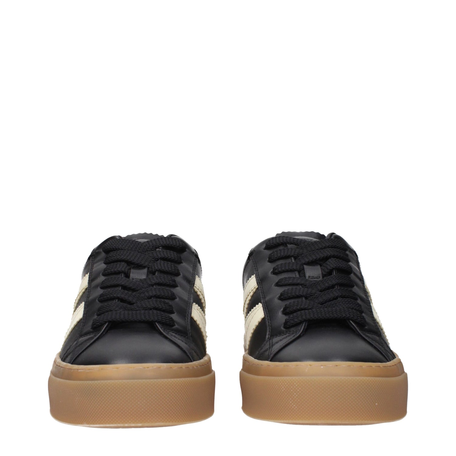 Black Leather Low Tops