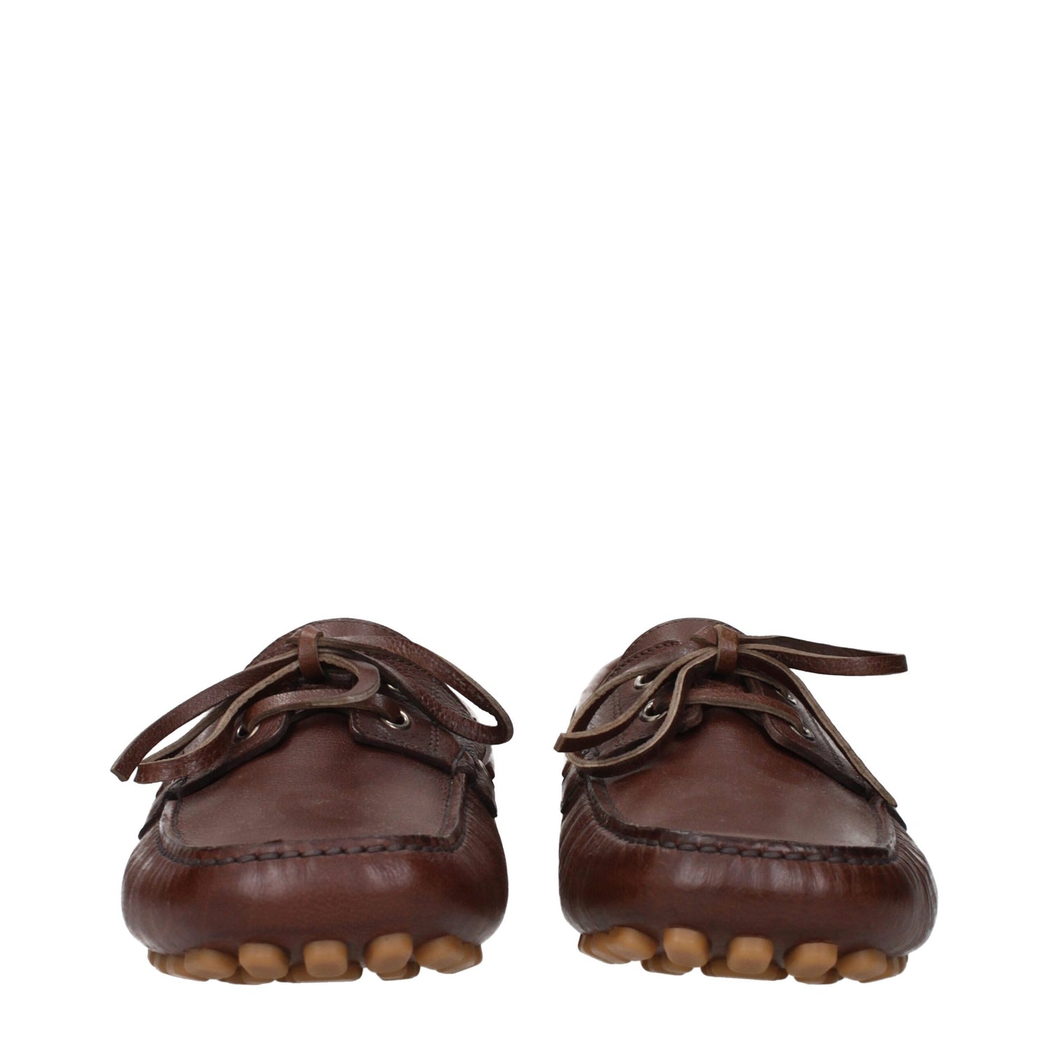 Brown Leather Slip-On Loafers