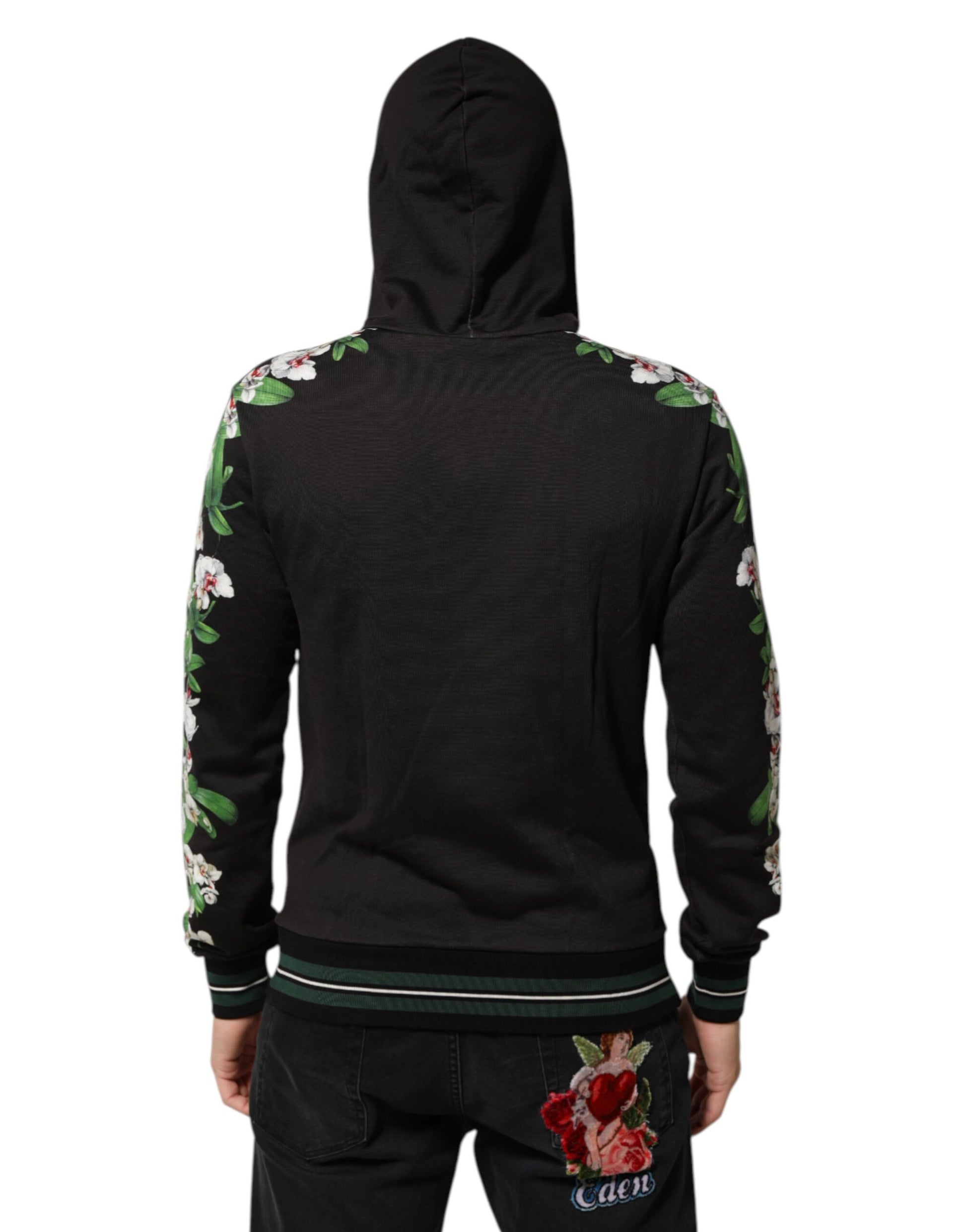 KING Black Orchid Floral Crown Logo Hoodie Sweater