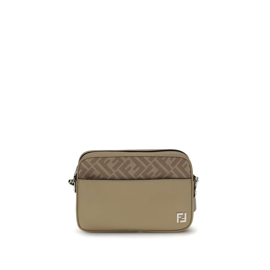 Beige Leather Shoulder Bag