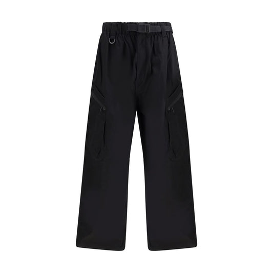 Black Cotton Cargo Pants