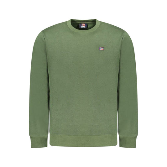 Green Cotton Men Sweater
