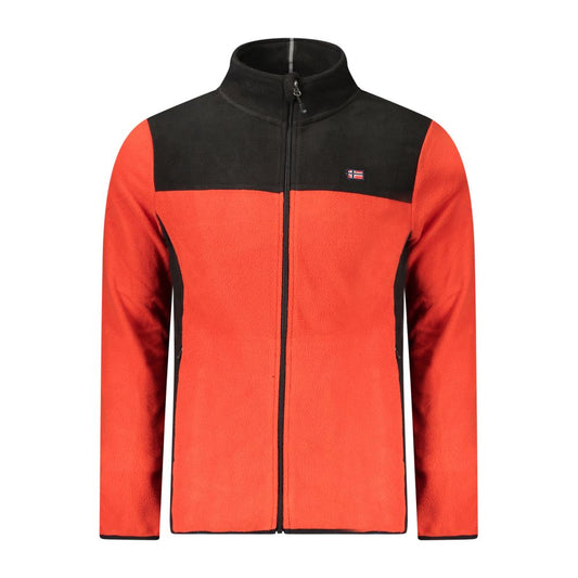 Red Polyester Men Sweater