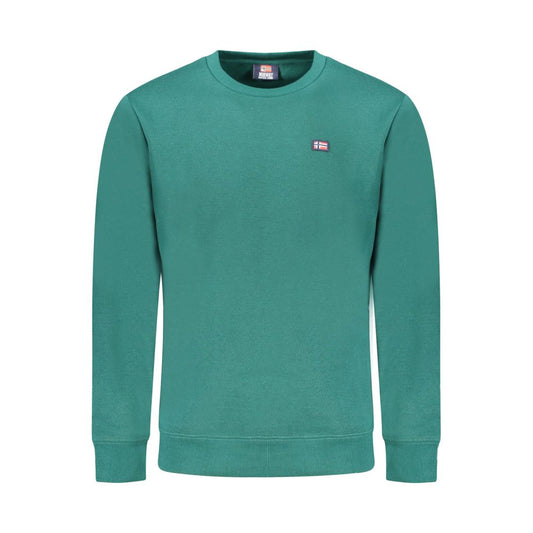 Green Cotton Men Sweater