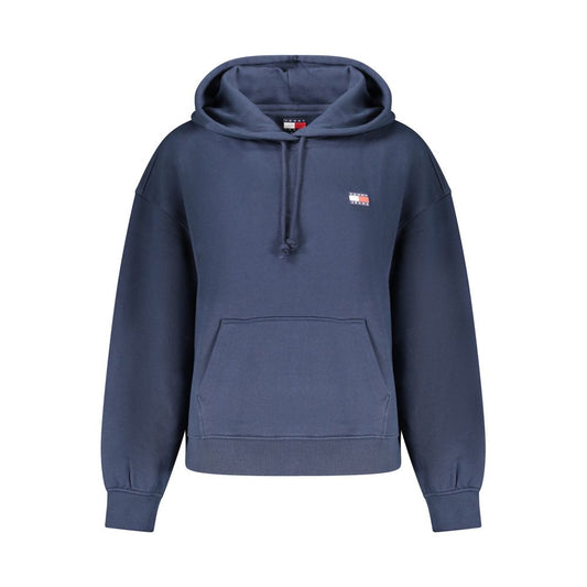 Blue Cotton Women Sweatshirt