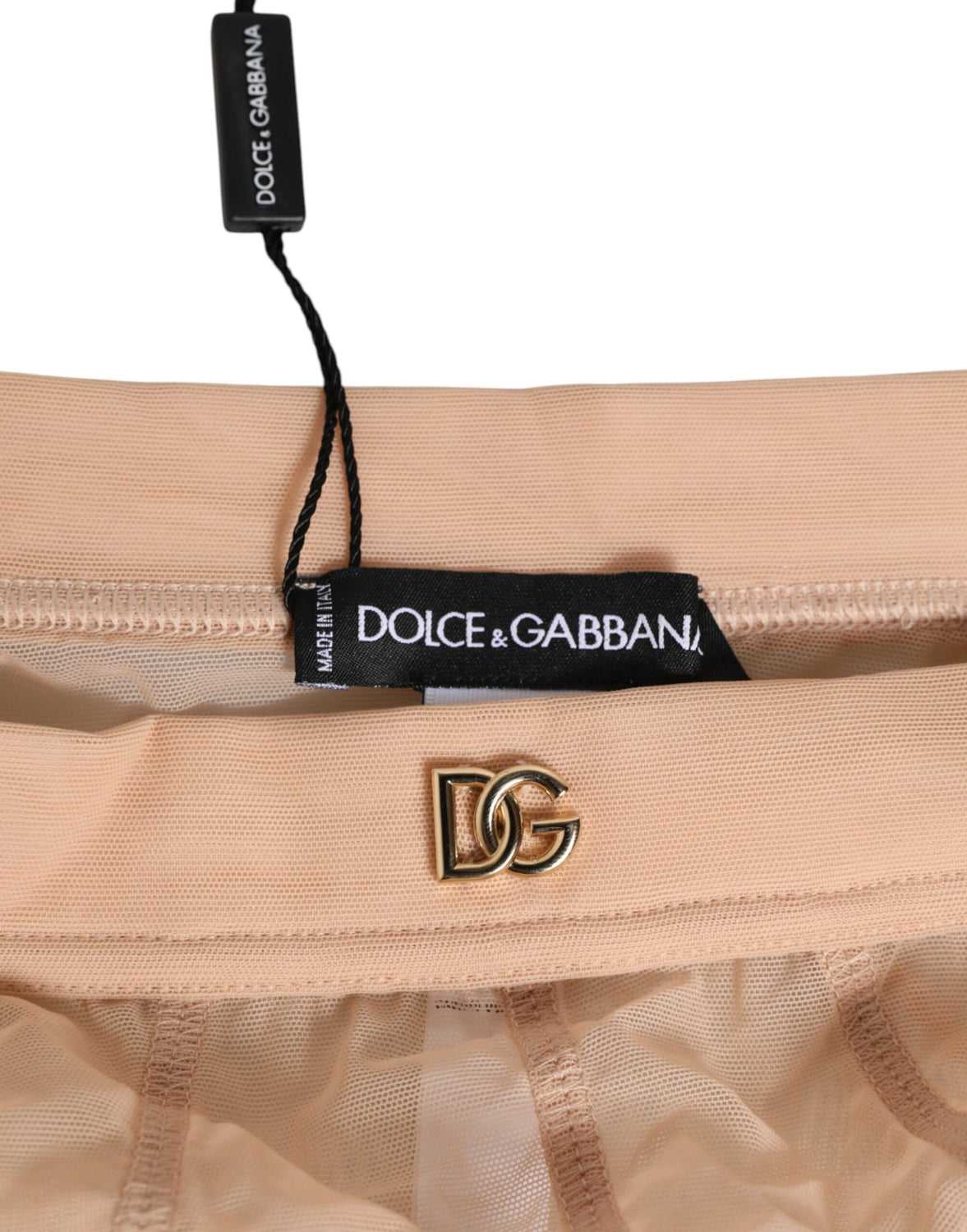 Beige Sheer Mesh High Waist Panty Underwear