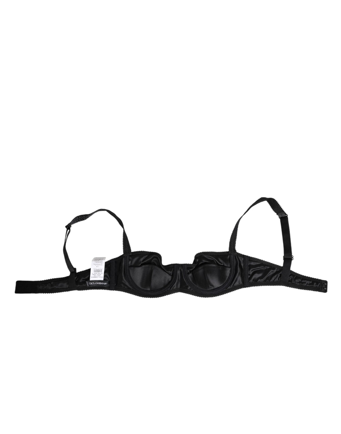Black Satin Underwire Bra Lingerie IT2 Underwear
