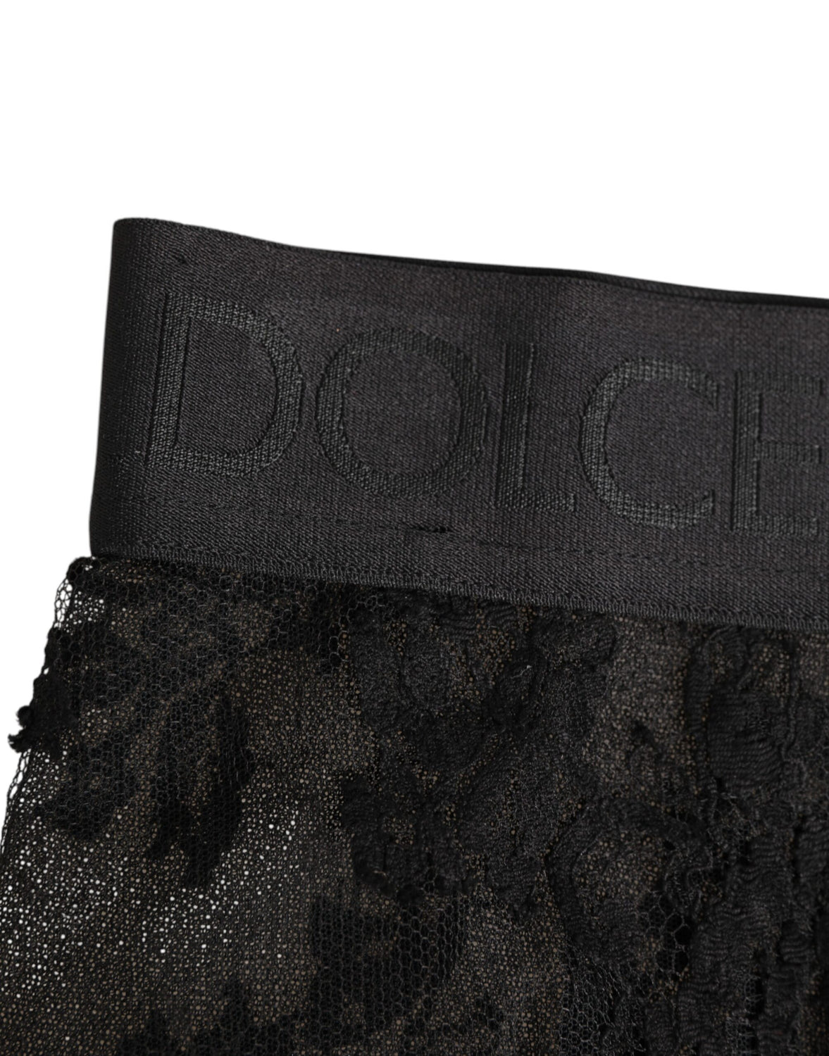 High Waist Briefs Black Floral Lace  Underwear