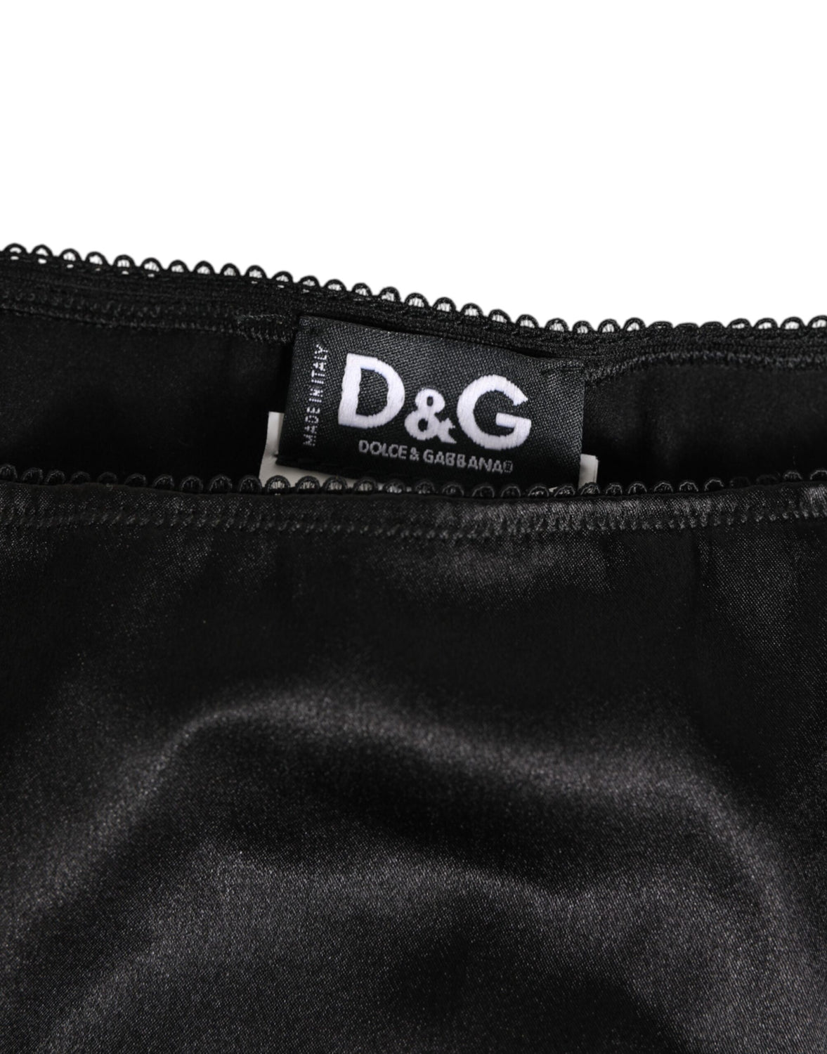 Black Satin Stretch Slip Brief Women Underwear