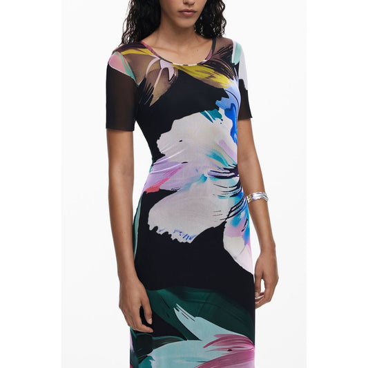 Black Polyester Women Dress