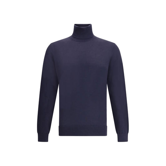 Blue Cashmere Turtleneck