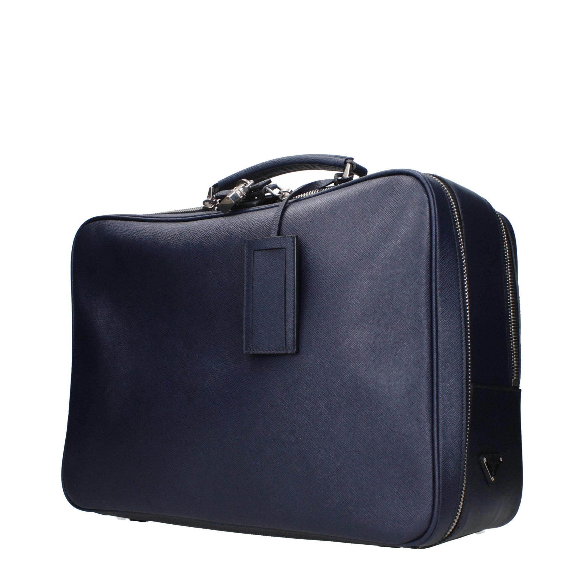 Blue Leather Luggage And Travel