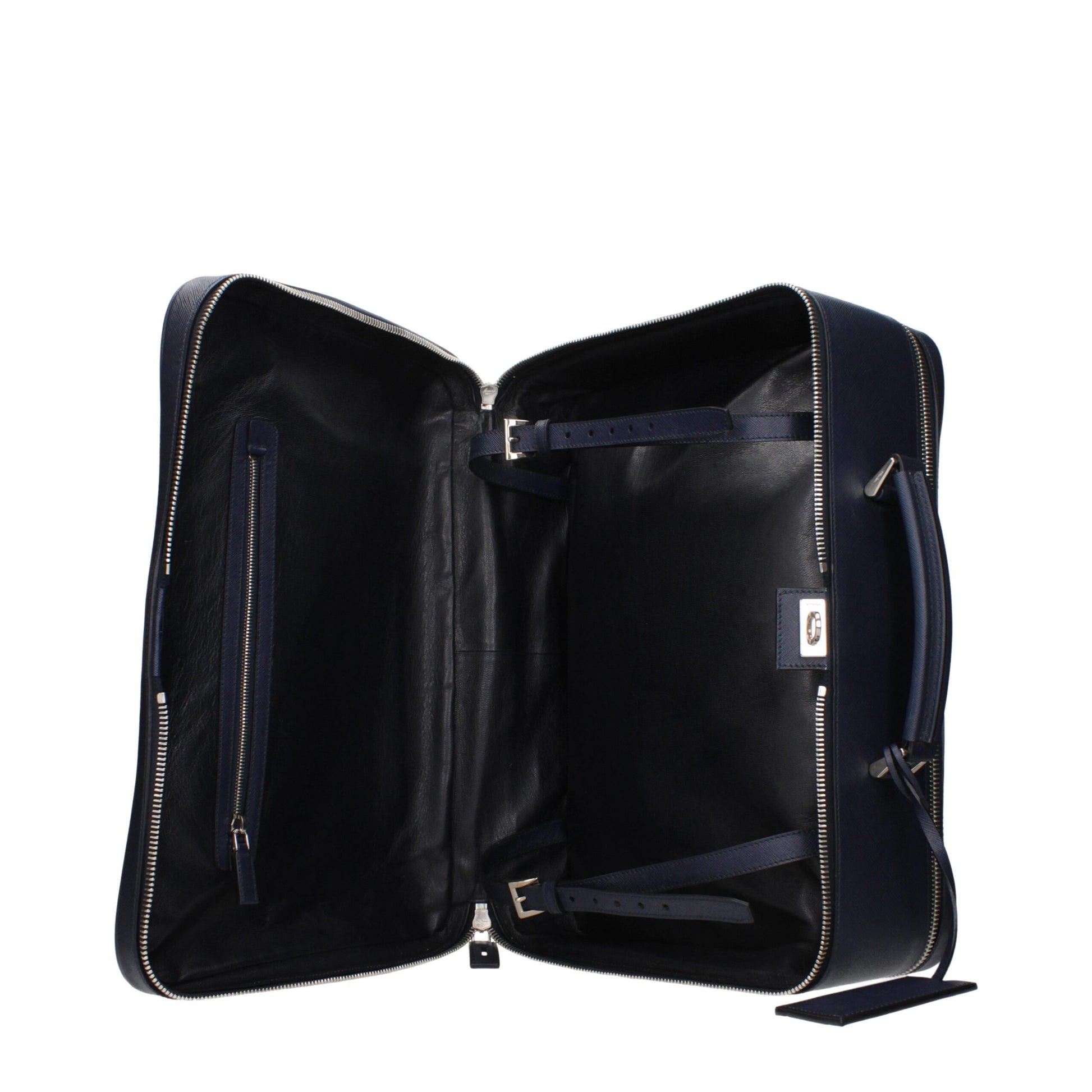 Blue Leather Luggage And Travel