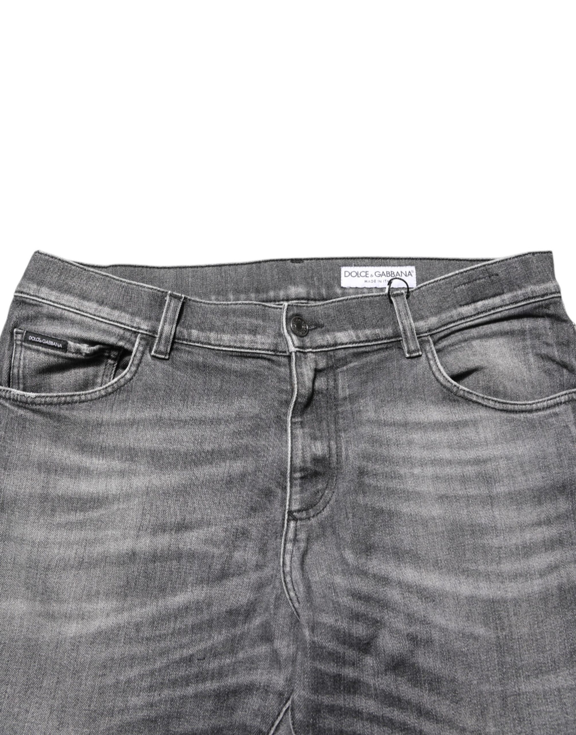 Grey Cotton Denim Slim Fit Distressed Pants Jeans