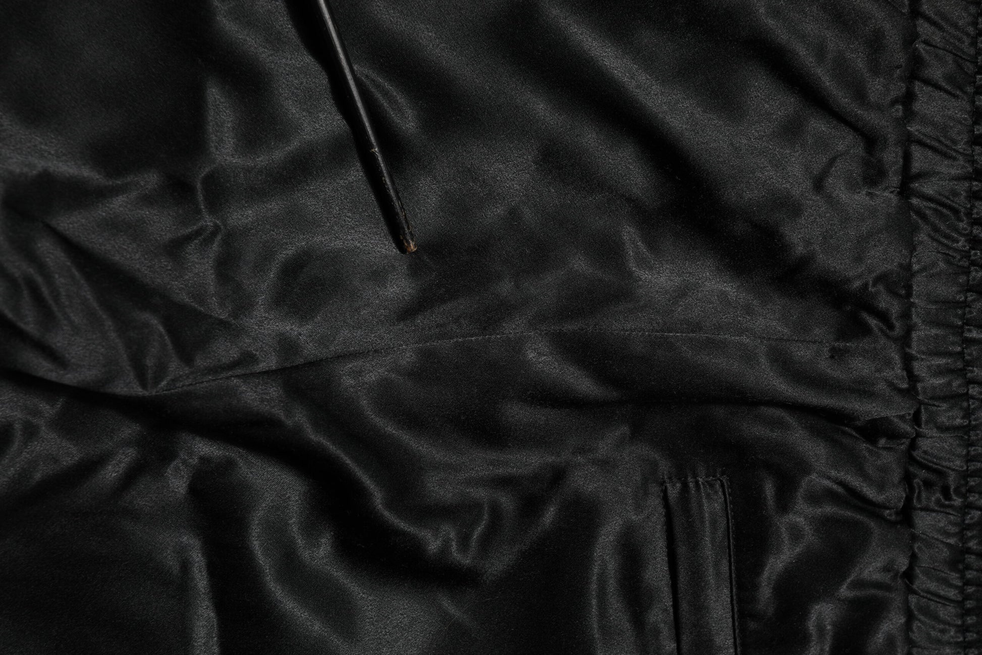 Black Gold Satin Crown Side Stripe Jogger Pants