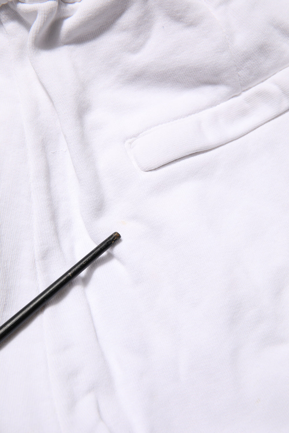 White Cotton Cargo Trousers Logo Patch Pants