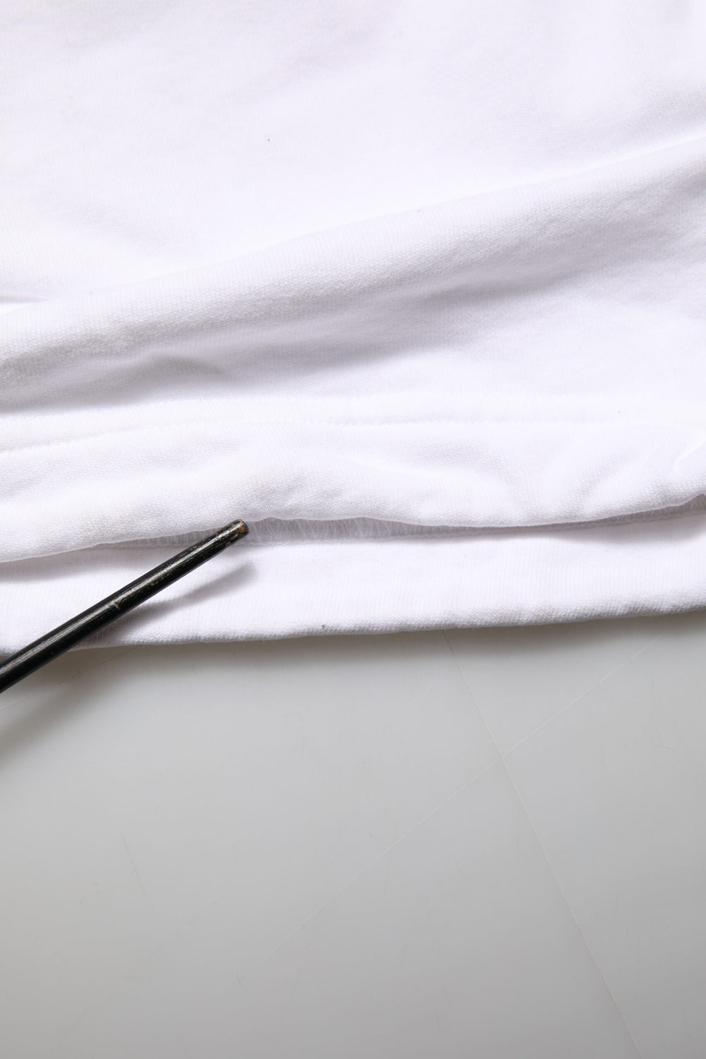 White Cotton Cargo Trousers Logo Patch Pants