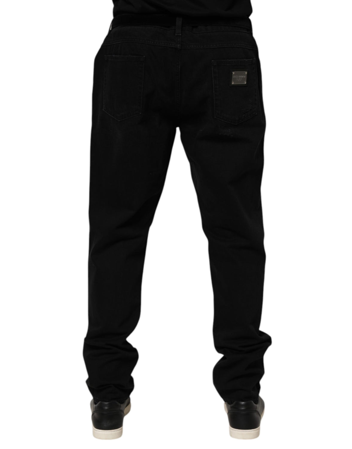 Black Cotton Regular Denim Men Trouser Jeans