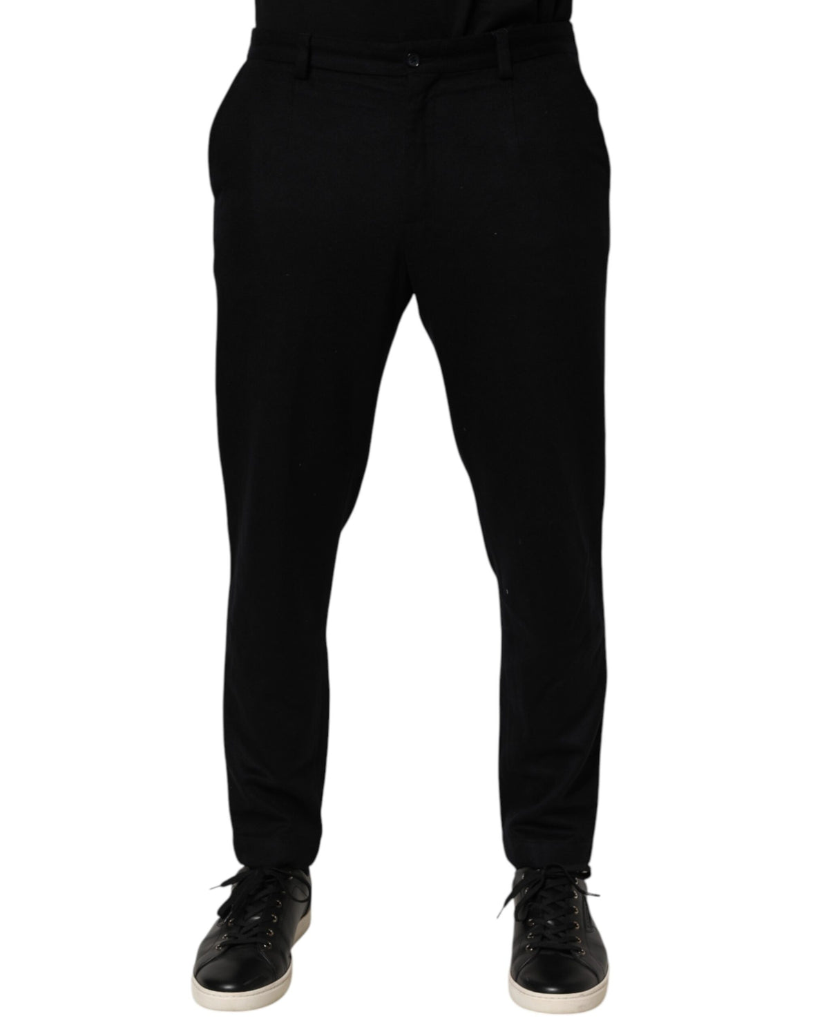 Black Cashmere Dress Formal Men Trouser Pants