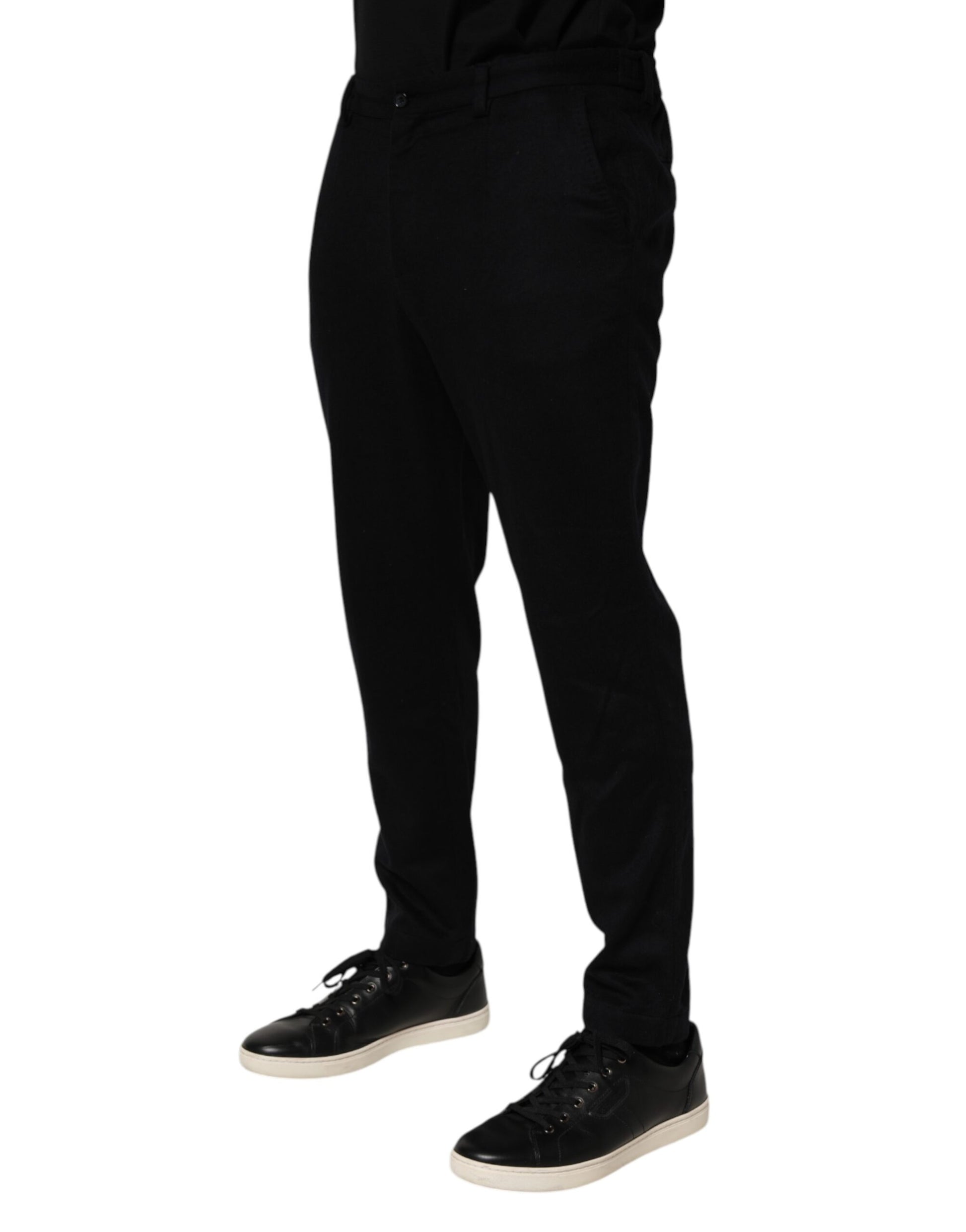 Black Cashmere Dress Formal Men Trouser Pants