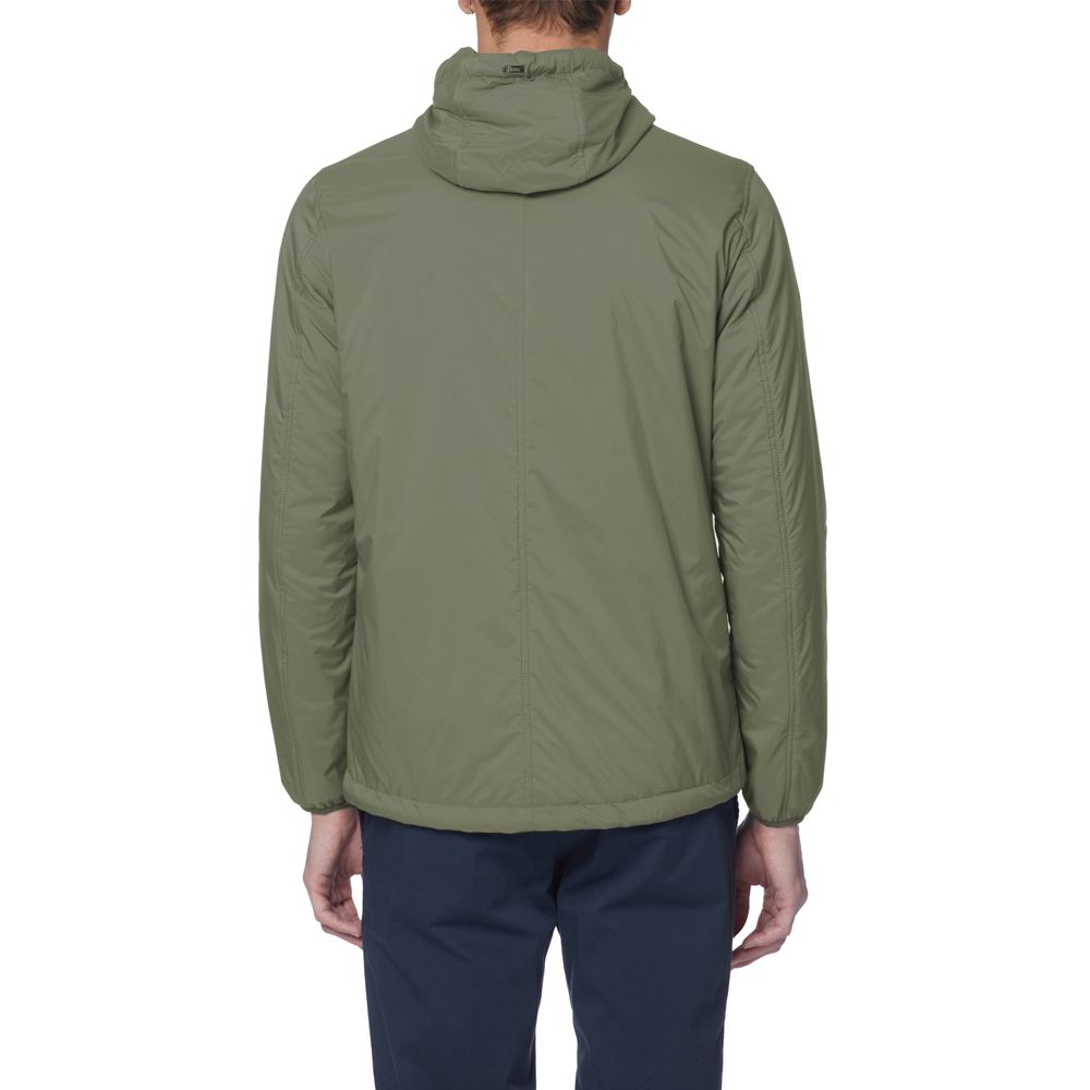 Green Polyamide Men Jacket