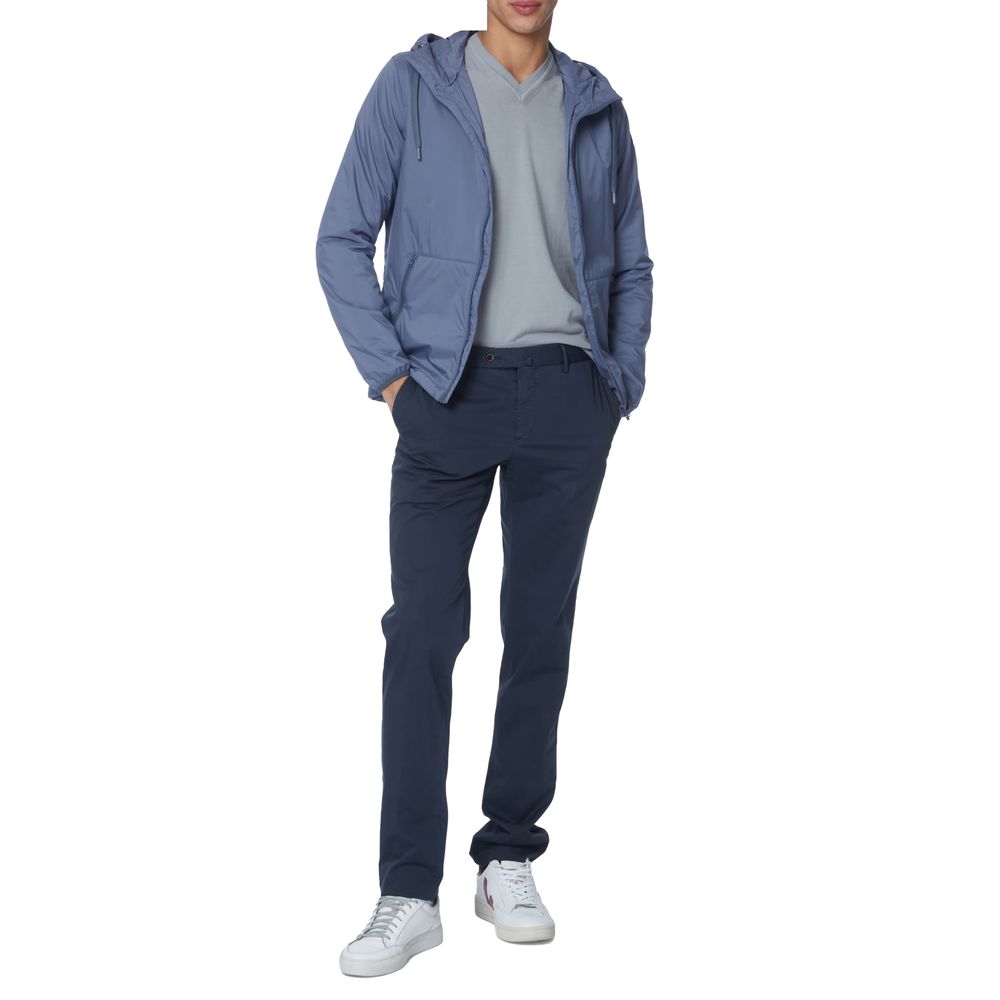 Blue Polyamide Men Jacket