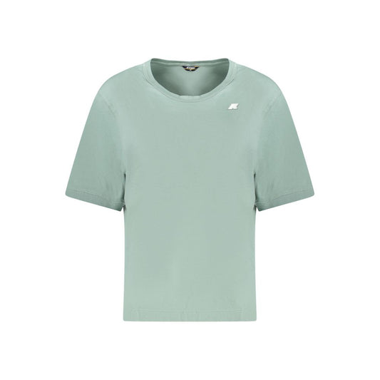 Green Cotton Women T-Shirt
