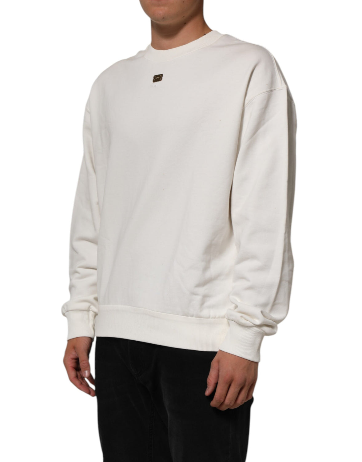 White DG Logo Crew Neck Sweatshirt Sweater
