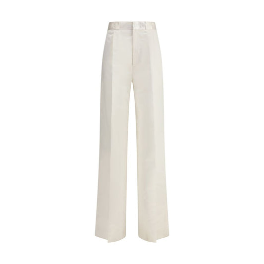 Cream Silk Pants