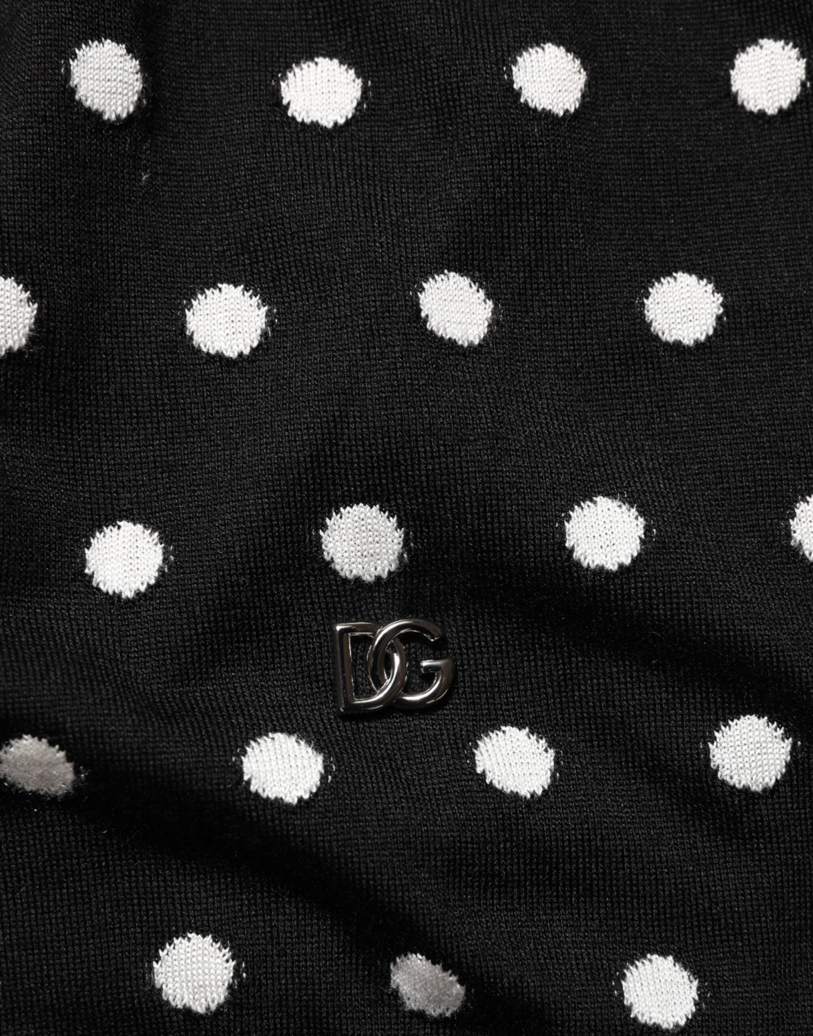 Black White Stripe Polka V-Neck Pullover Sweater