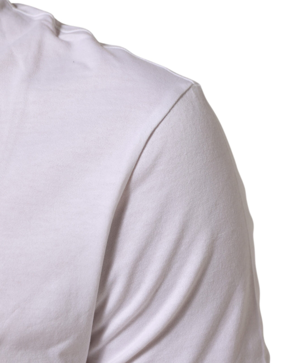 White Cotton Crew Neck Short Sleeves