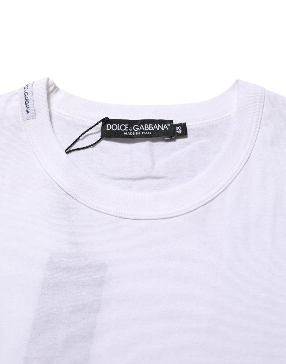 White Cotton Crew Neck Short Sleeves