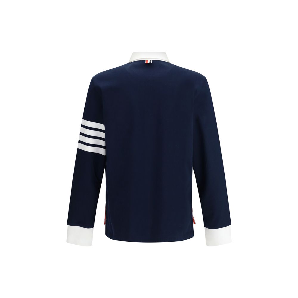 Cotton Polo shirt with white collar and cuffs