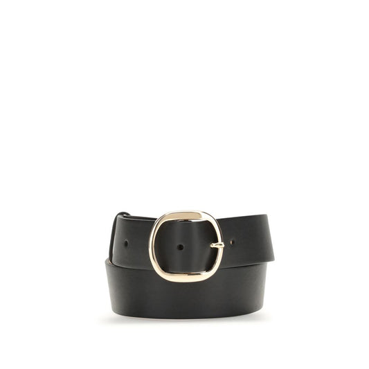 Black Leather Regular Belt