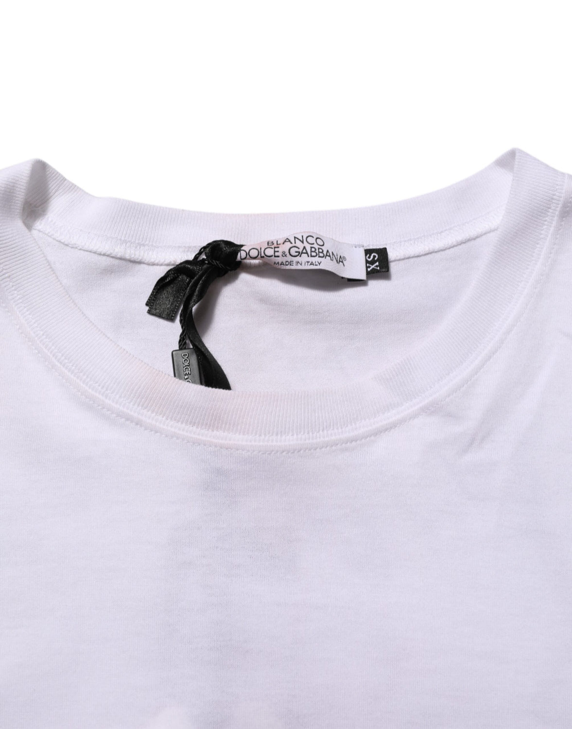 White Angel Print Cotton Men Crew Neck T-shirt