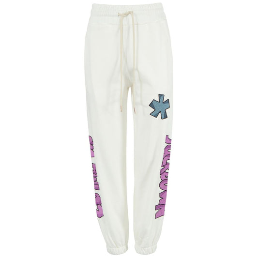 White Cotton Women Sweatpant