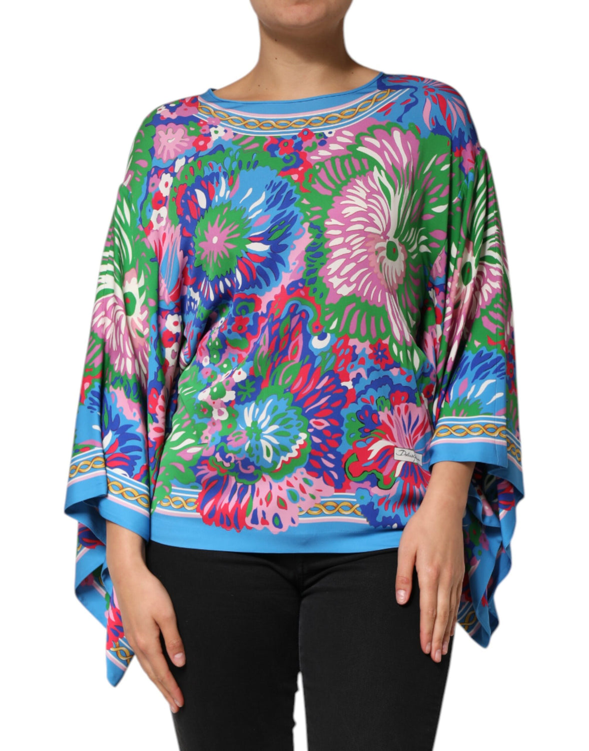 Multicolor Floral Printed Tunic Blouse Top
