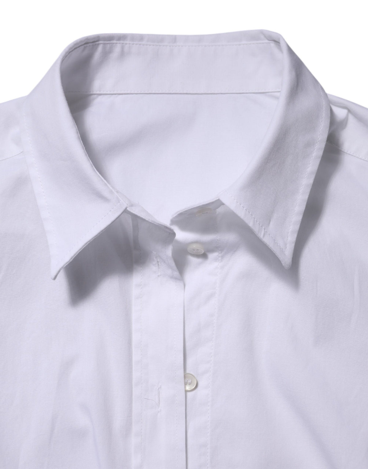 White Collared Long Sleeves Dress Shirt Top
