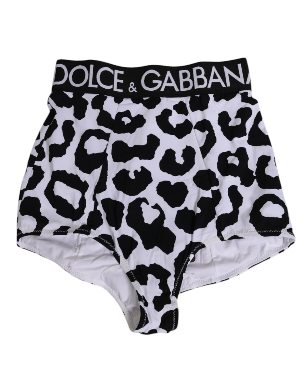 White Leopard Nylon High Waist Girdle Underwear