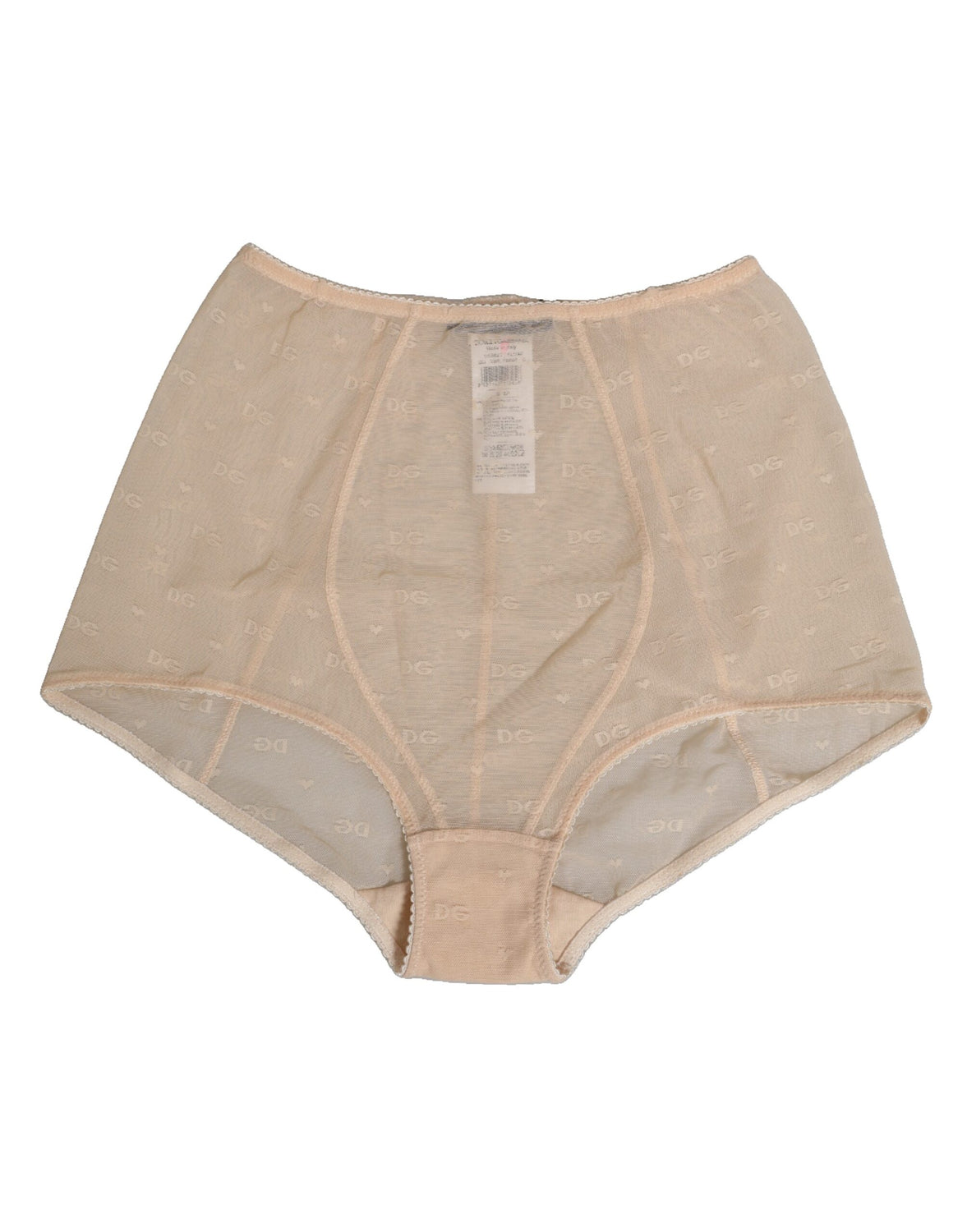 Beige Nylon High Waist Girdle Panty Underwear