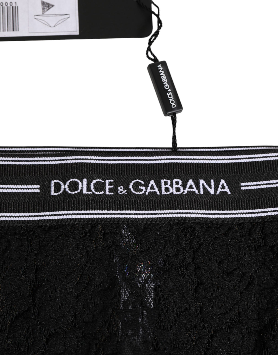 Black Lace Nylon High Waist Panty Underwear